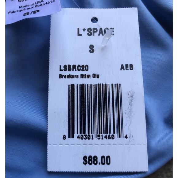 L Space Breakers Blue Reversible Classic Bikini Bottom Women's Size Small NWT - Picture 9 of 13